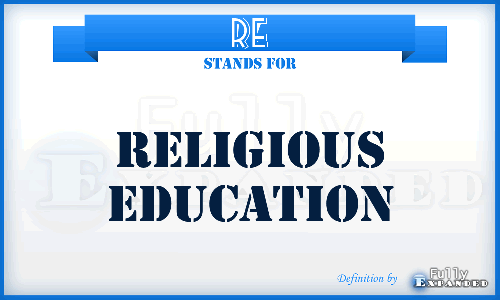 RE - Religious Education