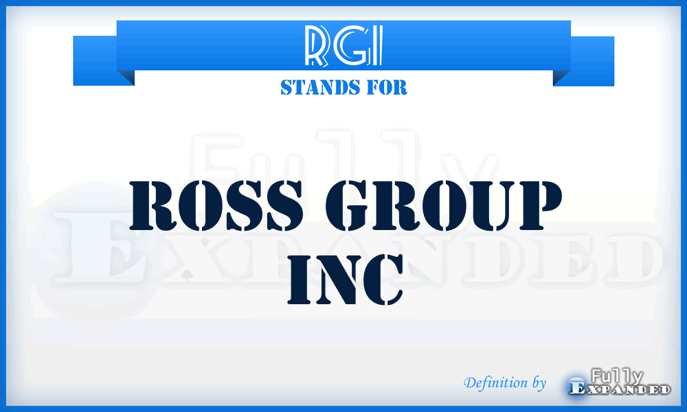 RGI - Ross Group Inc