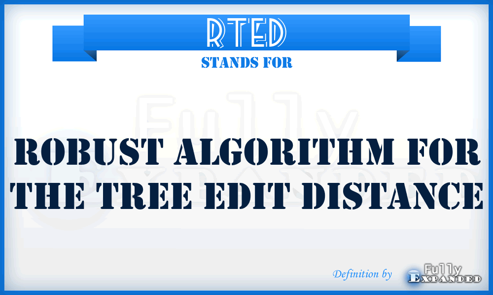 RTED - Robust Algorithm for the Tree Edit Distance
