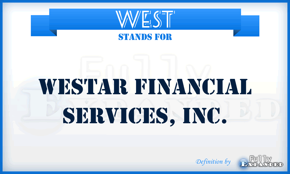 WEST - Westar Financial Services, Inc.