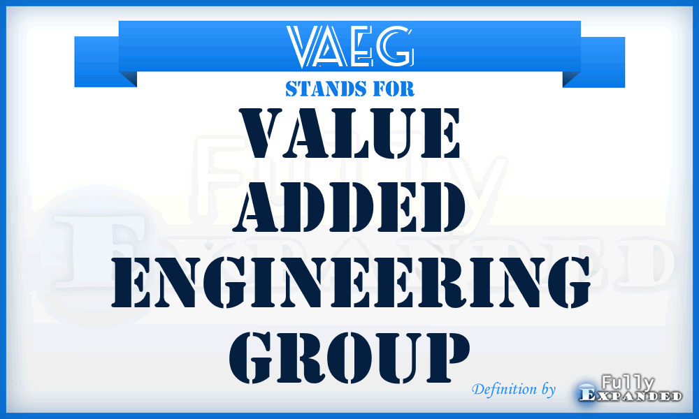 VAEG - Value Added Engineering Group